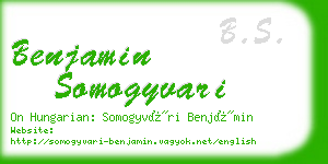 benjamin somogyvari business card